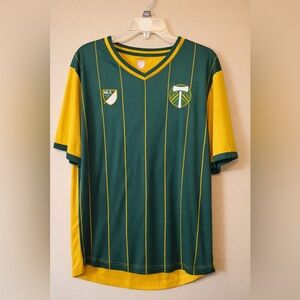 NWOT Portland Timbers Green & Yellow Men's Soccer Jersey Size L